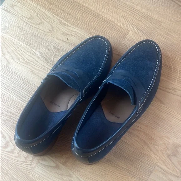 Johnston & Murphy Navy Loafers - Picture 3 of 5